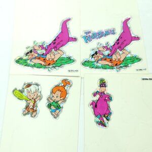 The Flintstones Partial Lot Vending Machine 6 Sticker Prism 1990's Vintage Dino